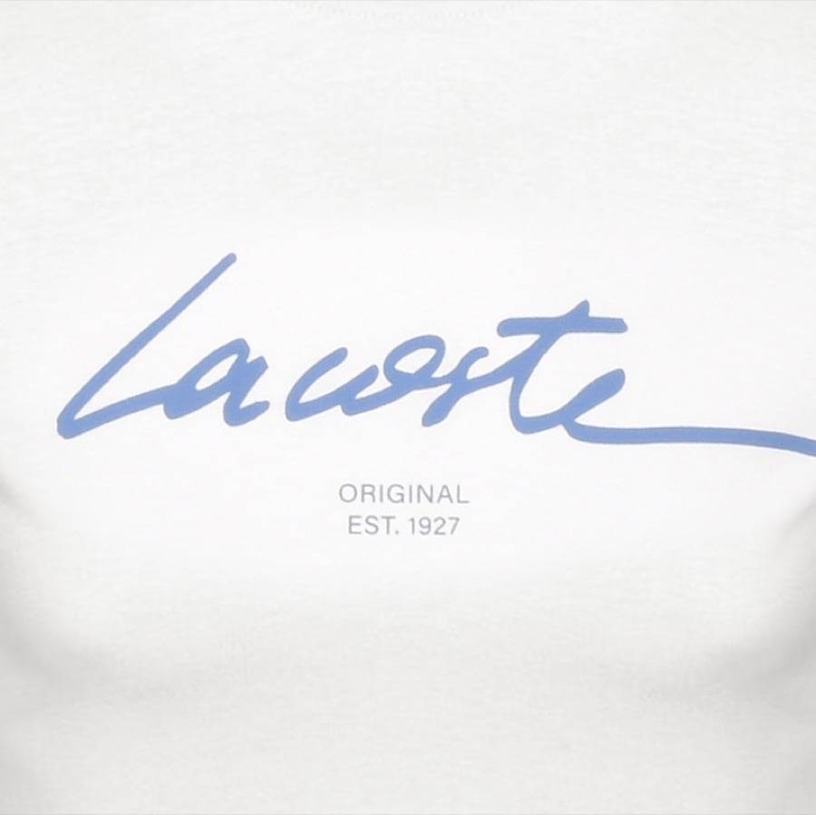 Alternative Image for ProductLacoste Crew Neck Logo T Shirt White3